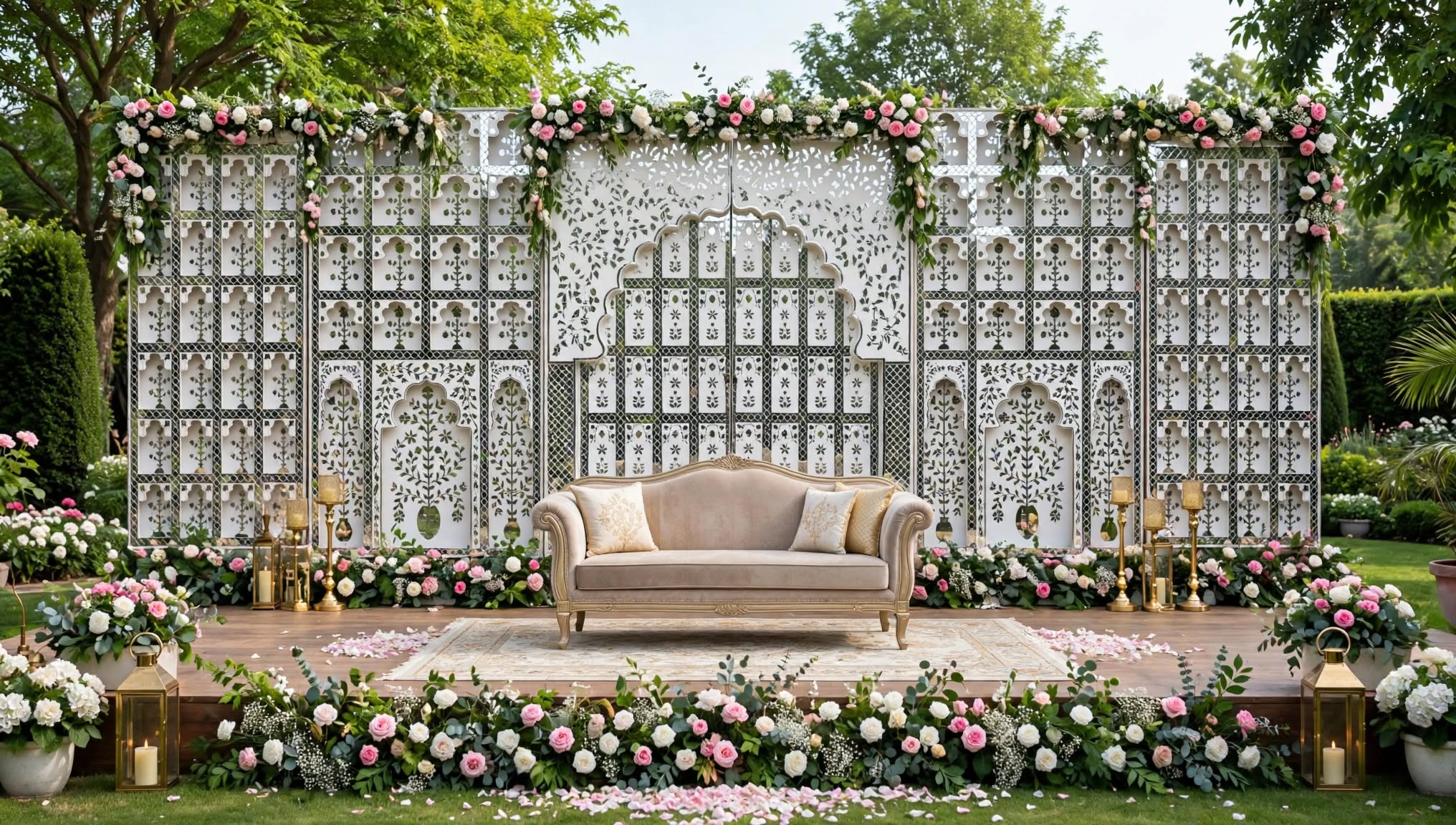 Premium Mirror Stage Decoration – Luxury Stage Design in All Sizes