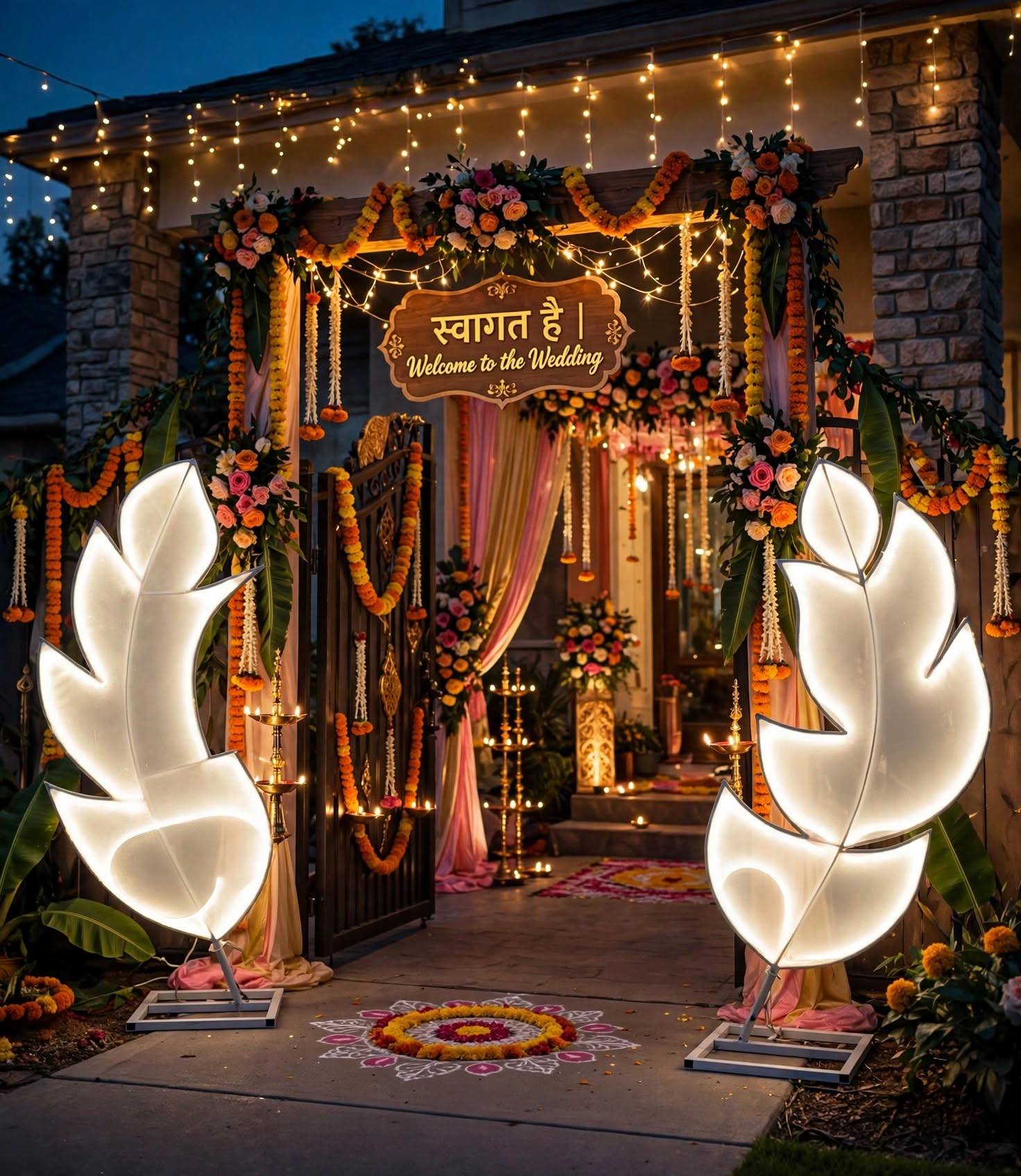 Premium LED Leaf String Lights for Festival & Home Decoration