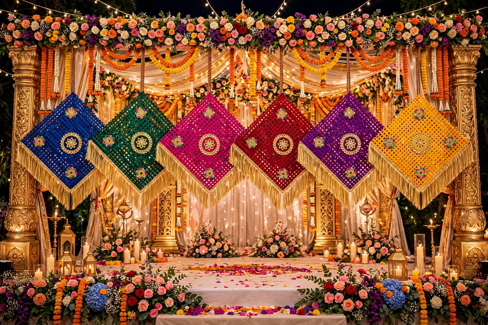 Vibrant Fabric Kite Hanging Decoration for Home & Festive Decor
