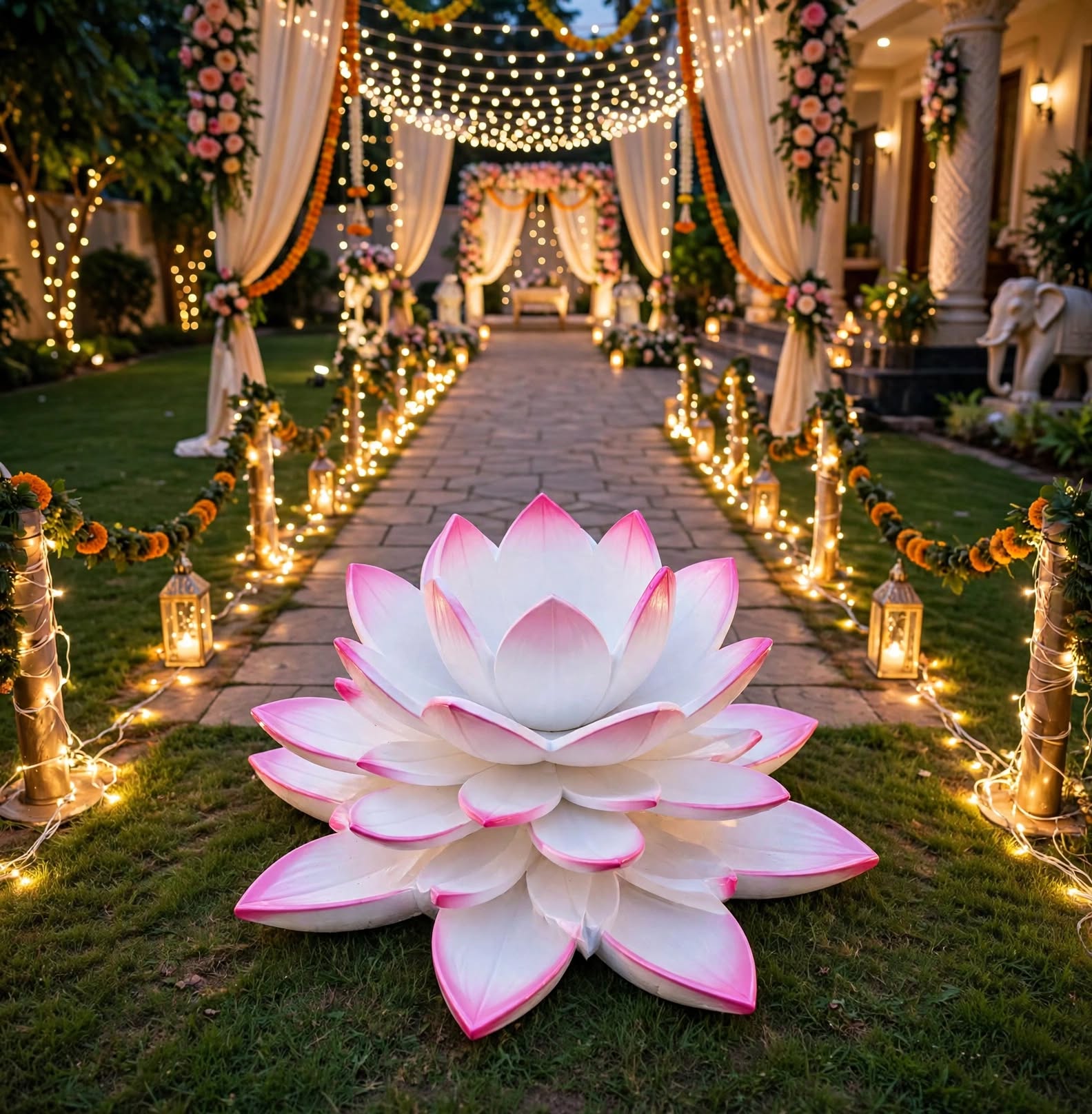 Fiber Flower Decoration for Wedding and Event Décor