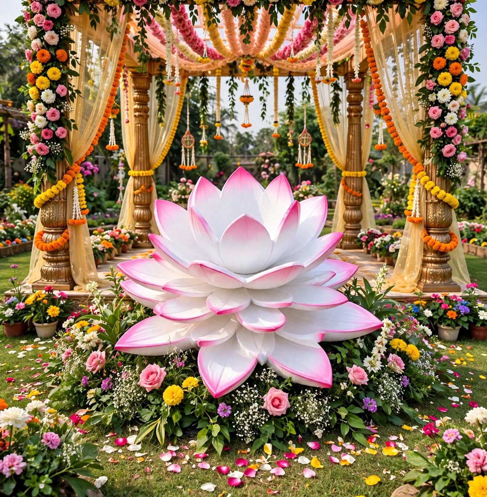 Fiber Flower Decoration for Wedding and Event Décor