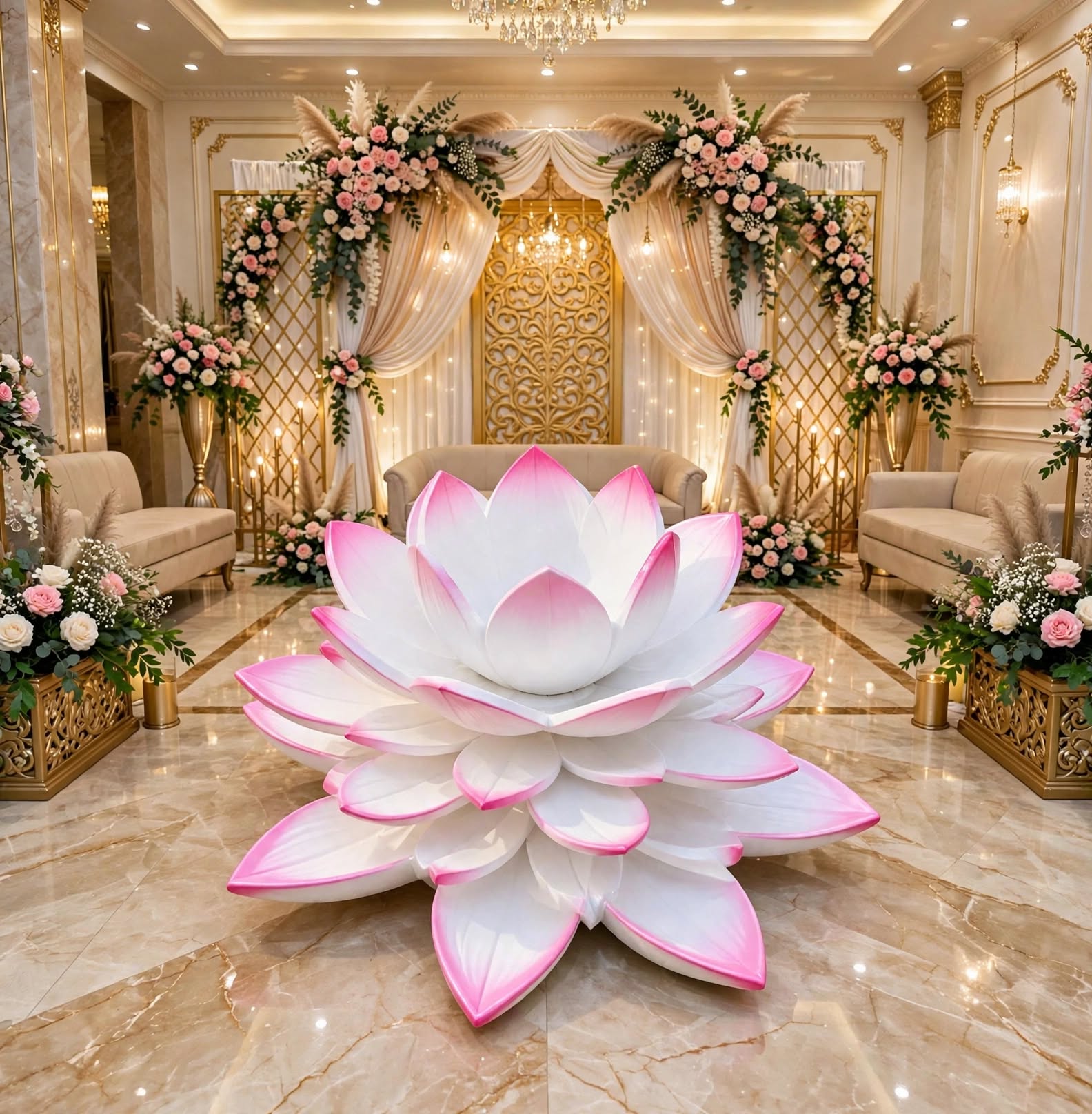 Fiber Flower Decoration for Wedding and Event Décor