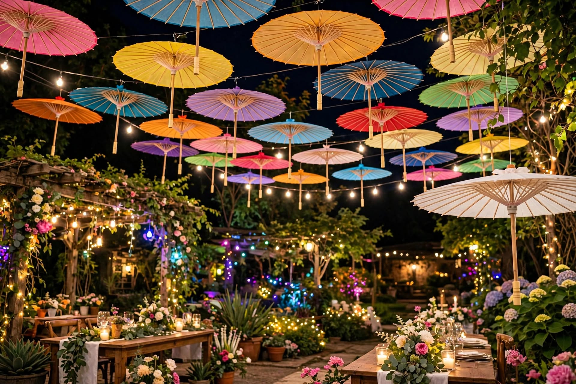 Premium Wooden Umbrella Decoration for Weddings and Events