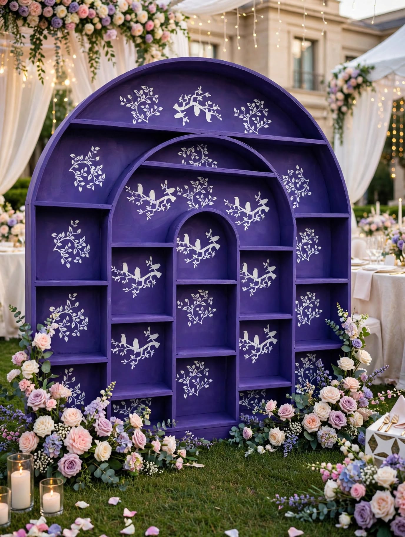 Wooden Stage Well-Side Drapes for Wedding and Event Decoration