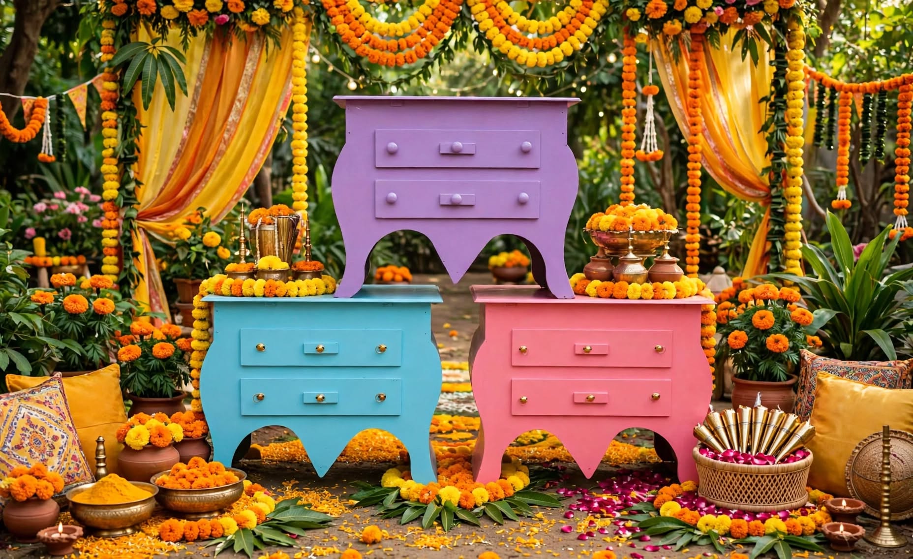 Wooden Table Decoration for Weddings, Events and Home Décor