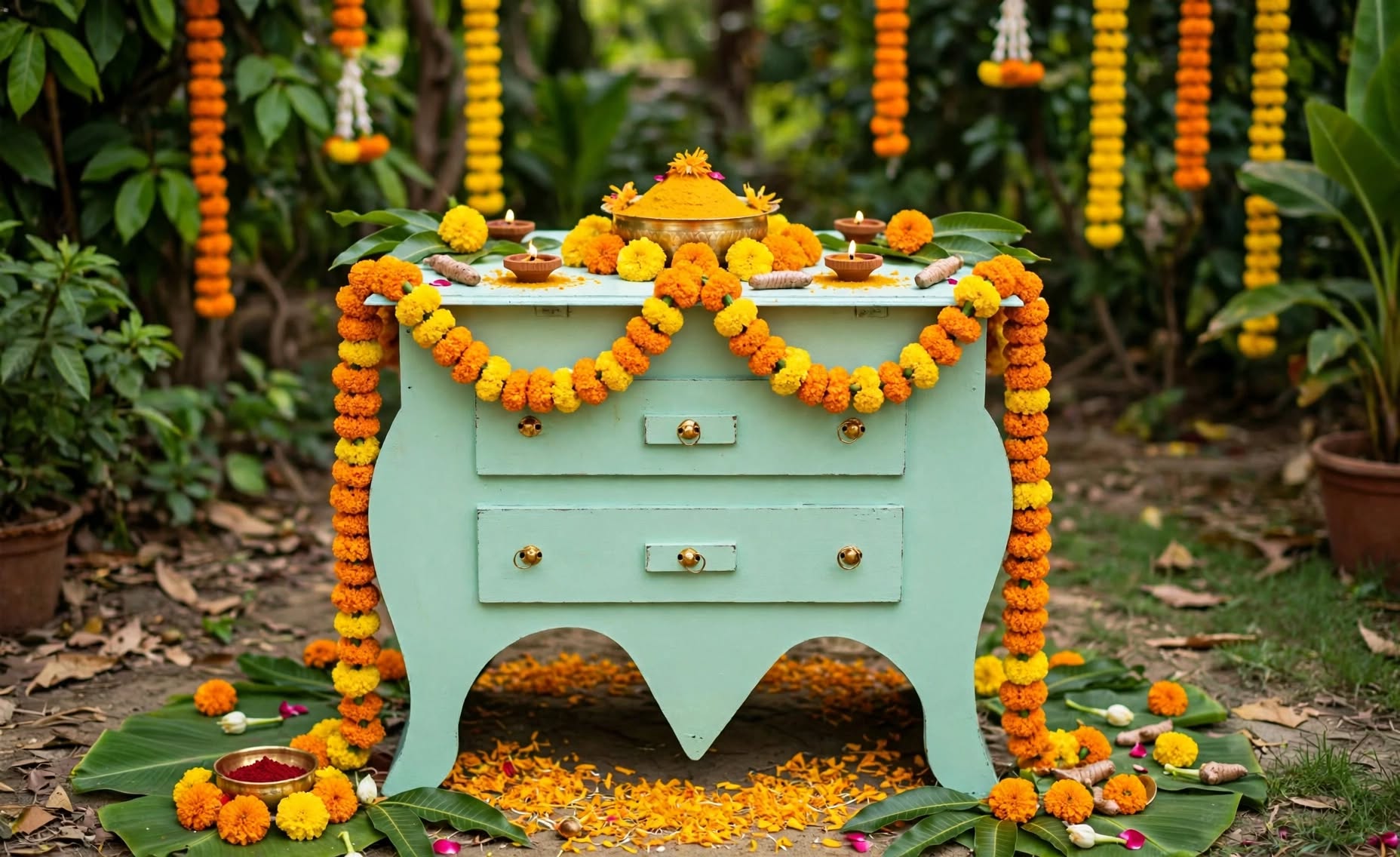 Premium Wooden Table Decoration for Weddings and Events