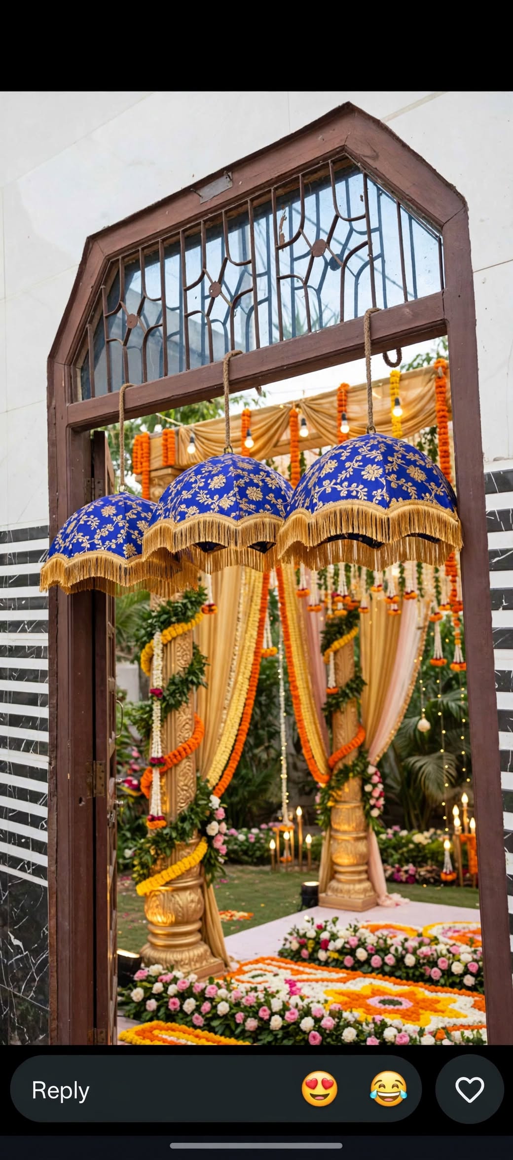 Fabric Tokri Hanging Decoration for Weddings and Events