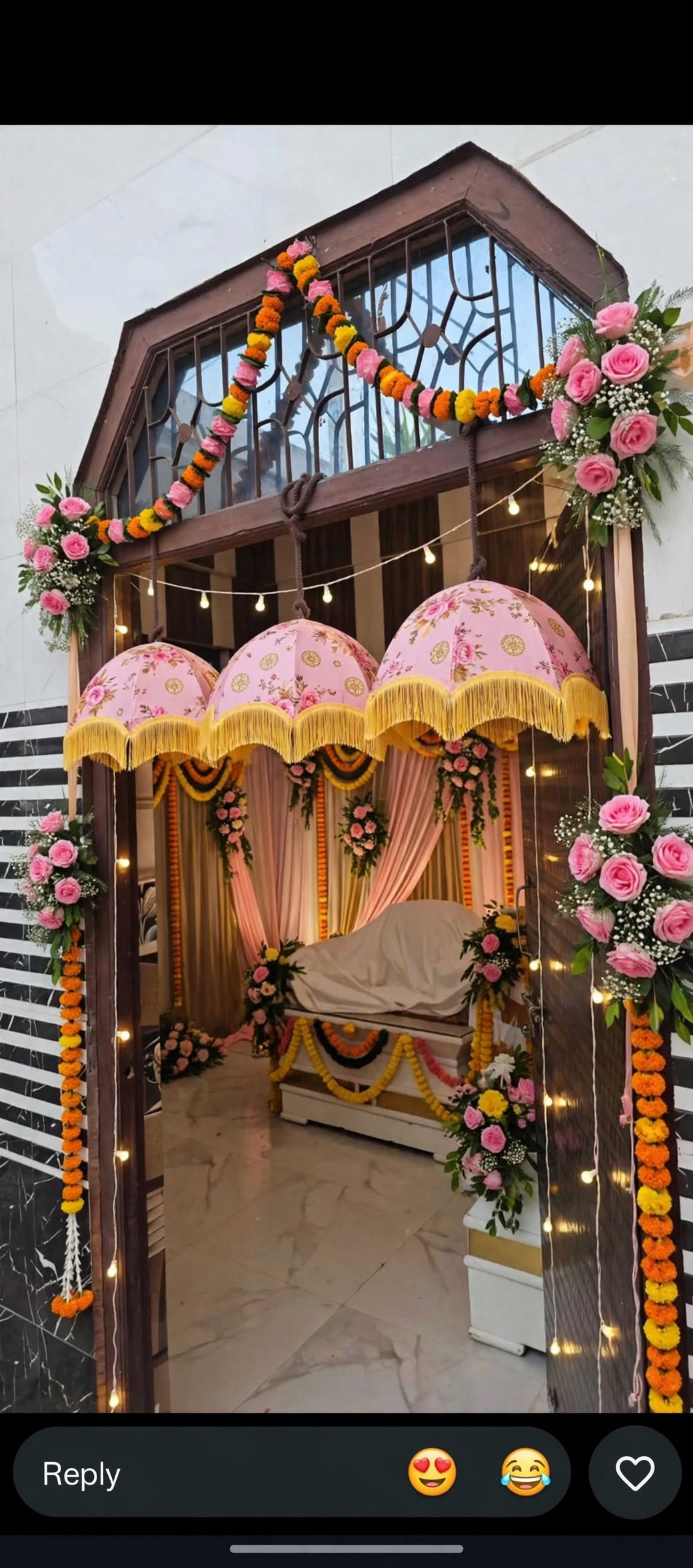 Fabric Tokri Hanging Decoration for Weddings and Events