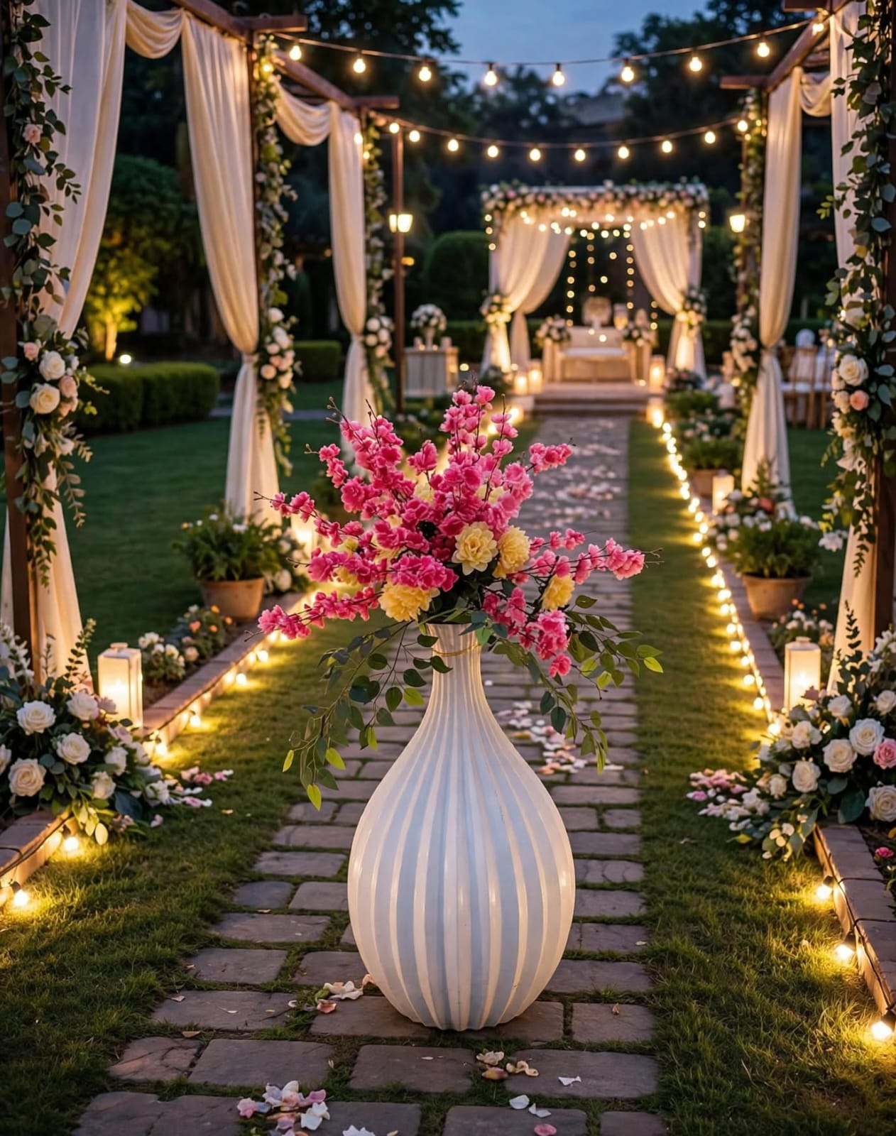 Fiber Pot Decoration for Wedding, Events and Home Décor