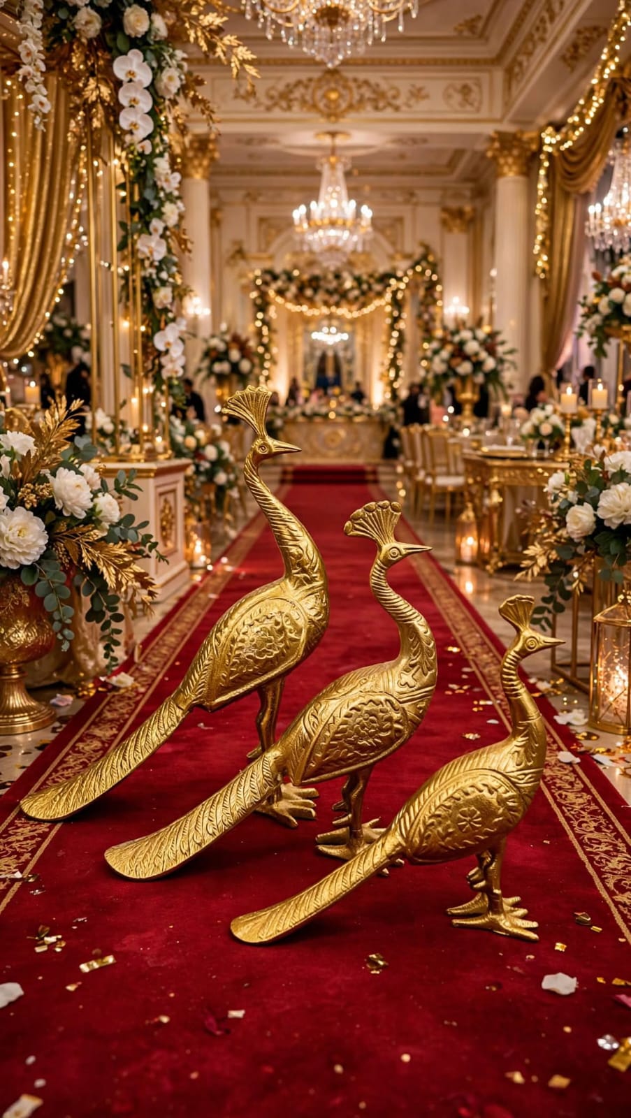 Metal Peacock Decoration for Home, Wedding and Event Décor