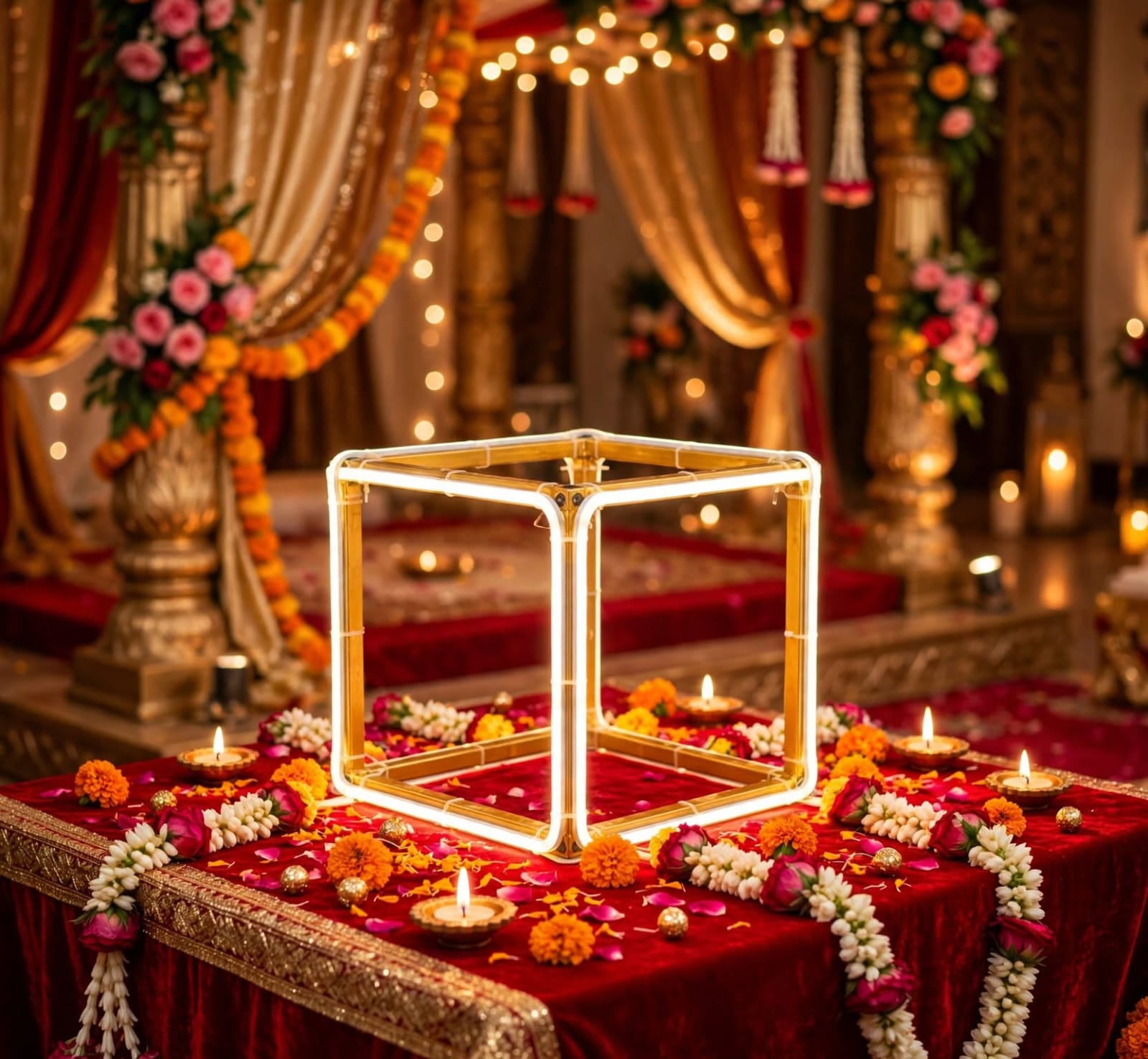 Iran Dibba LED Light Decoration for Wedding and Events