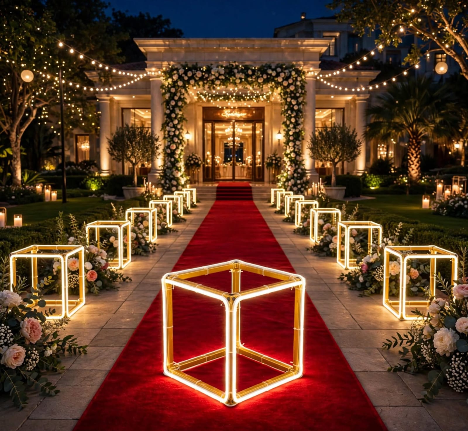 Iran Dibba LED Light Decoration for Wedding and Events