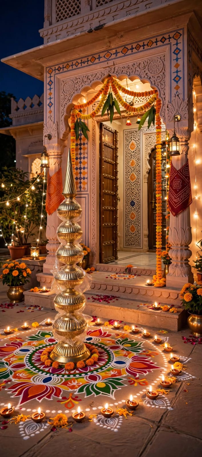 Metal Minar Decoration for Wedding and Event Decor