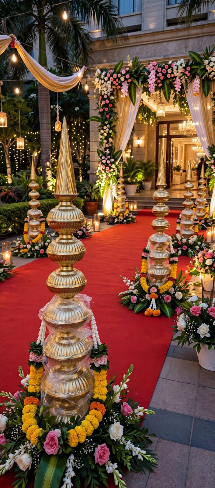 Metal Minar Decoration for Wedding and Event Decor