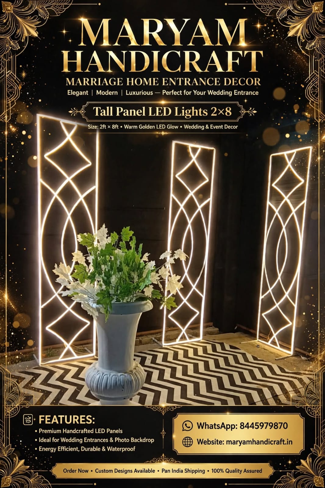 2x8 LED Lights Stand for Wedding and Event Decoration