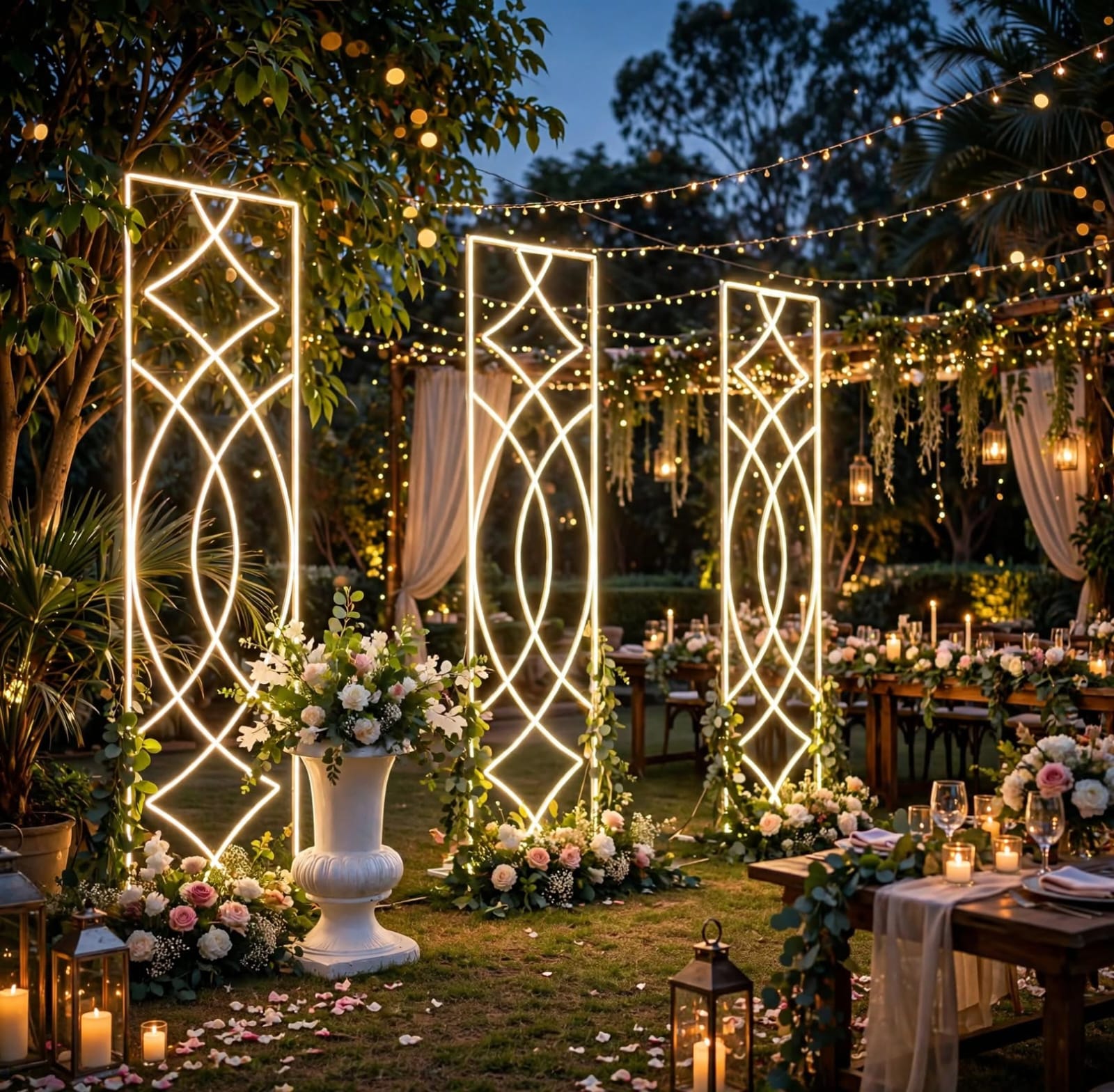 2x8 LED Lights Stand for Wedding and Event Decoration