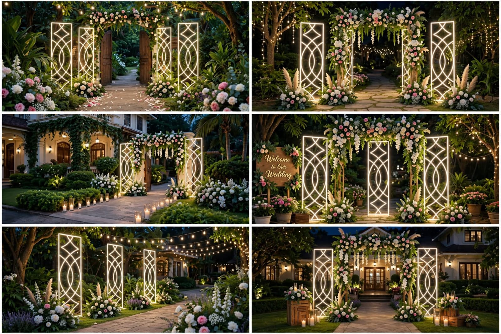 2x8 LED Lights Stand for Wedding and Event Decoration