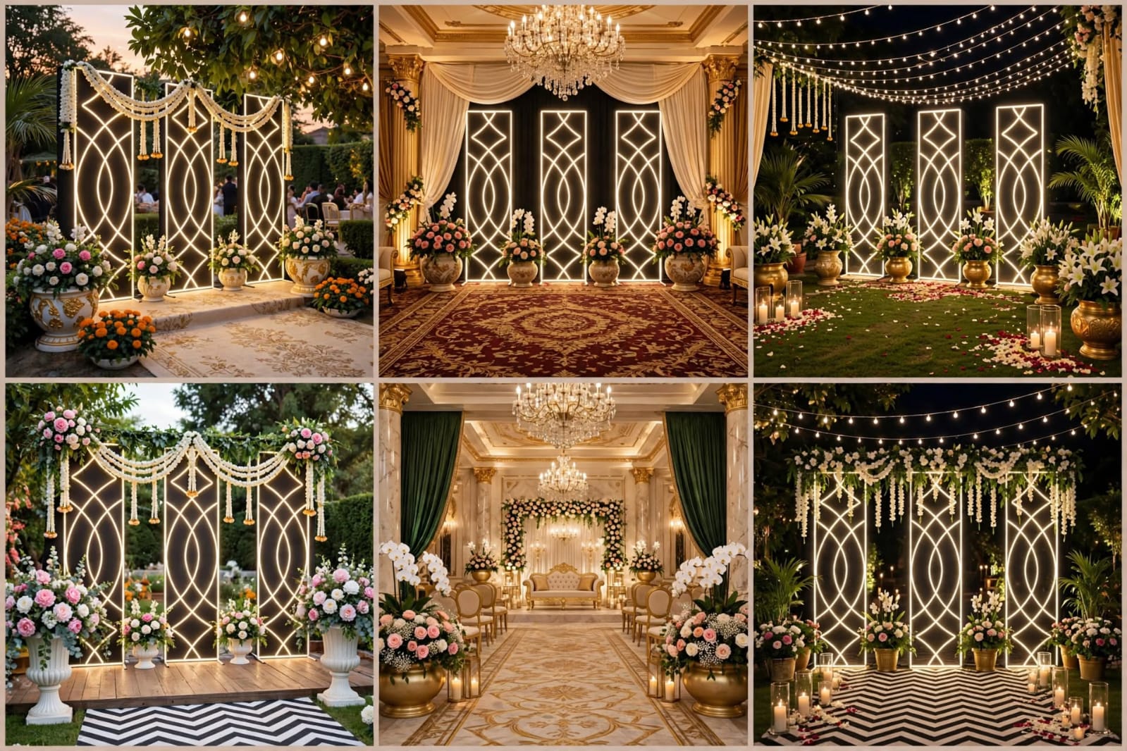 2x8 LED Lights Stand for Wedding and Event Decoration