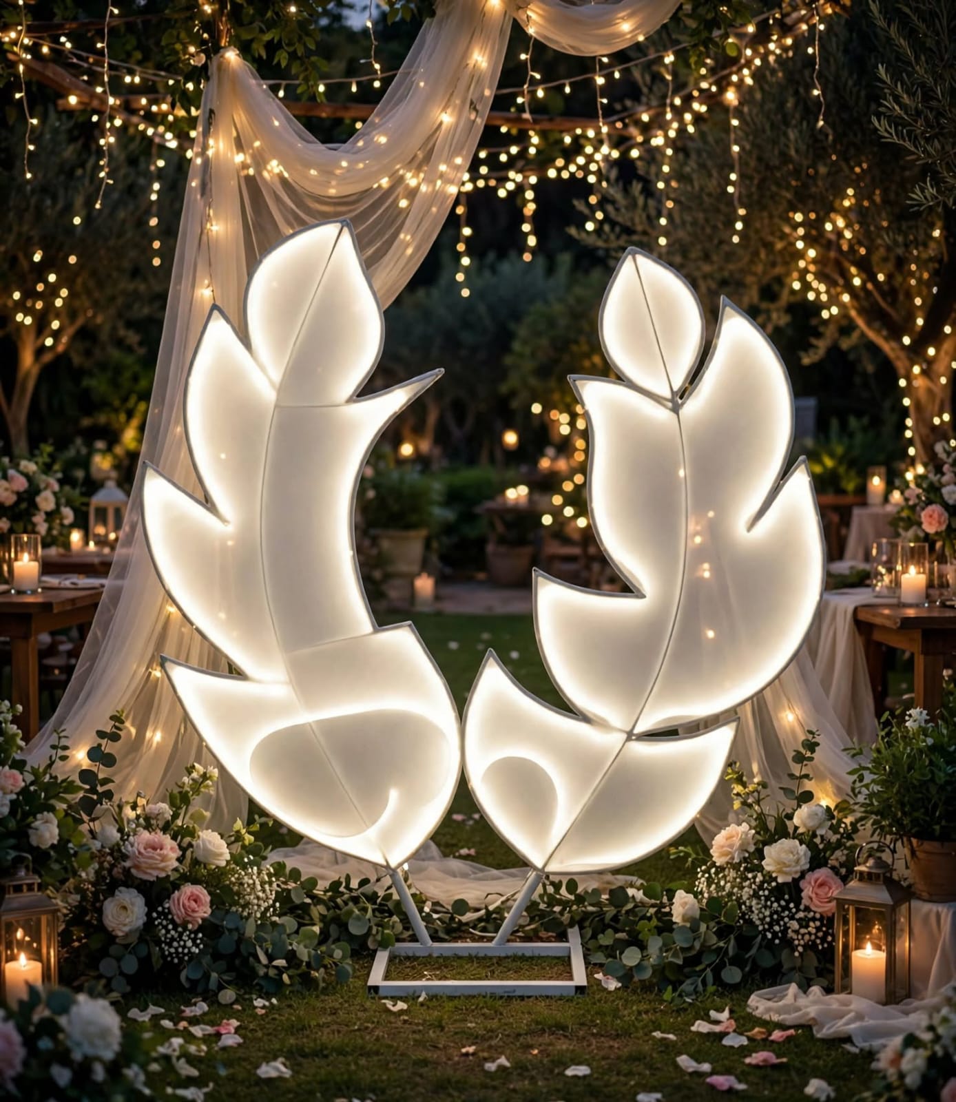 LED Leather Leaf Lights for Decorative Lighting and Events