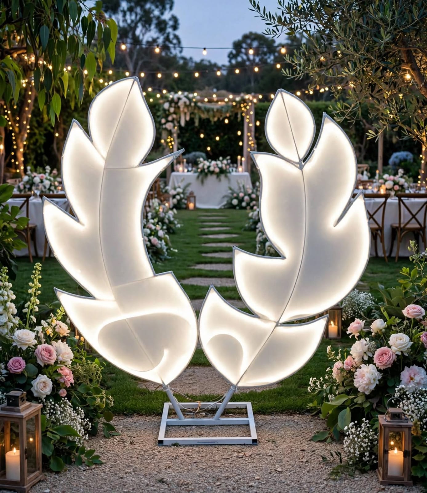 LED Leather Leaf Lights for Decorative Lighting and Events