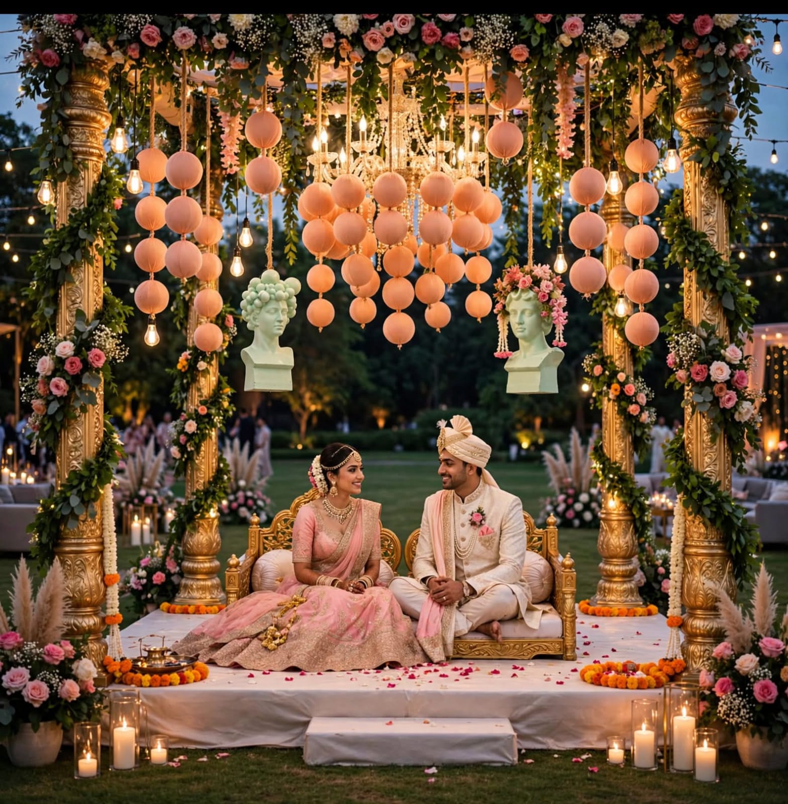 Big Fabric Ball Latkan for Wedding and Event Decoration