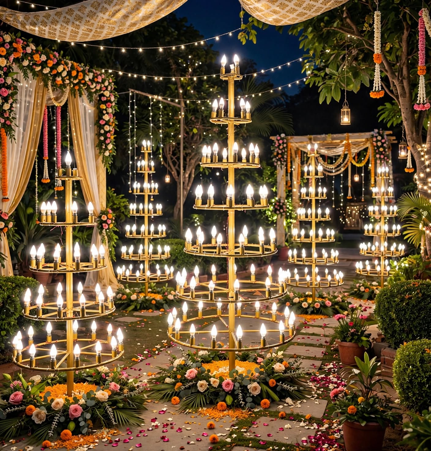 Light Stand Decoration for Wedding and Event Styling