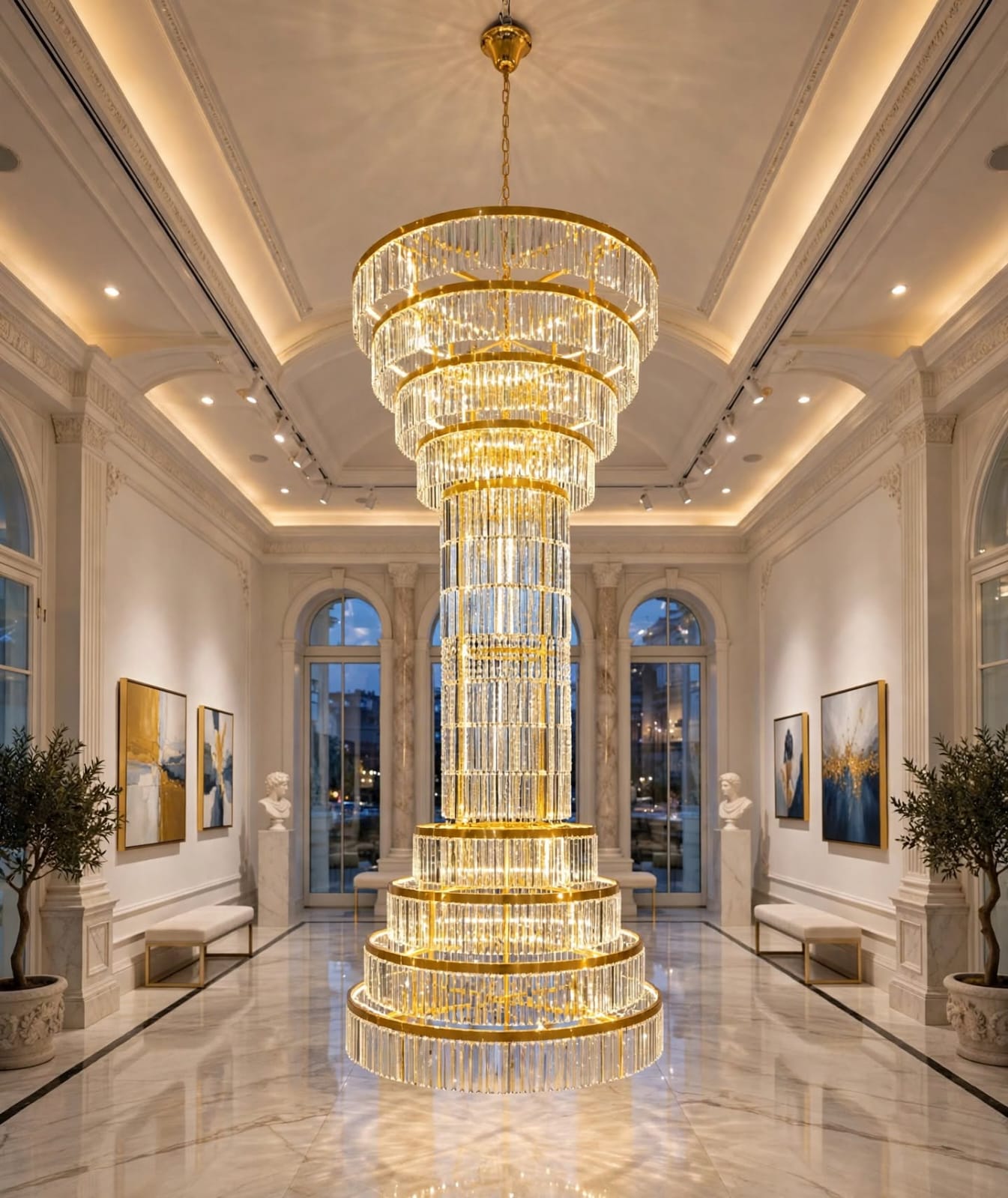 Crystal Pillar Decoration for Wedding and Event Interiors