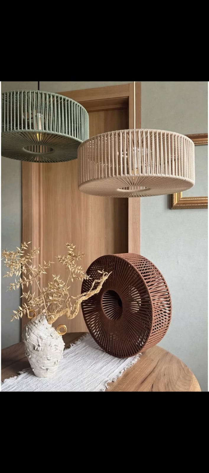 Bamboo Hanging Pendant Light for Home and Event Decoration