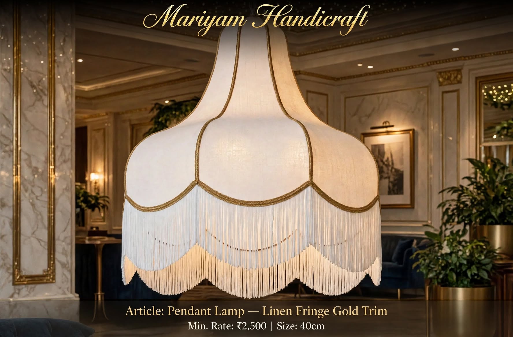 Fabric Pendant Lamp for Stylish Home and Event Decoration