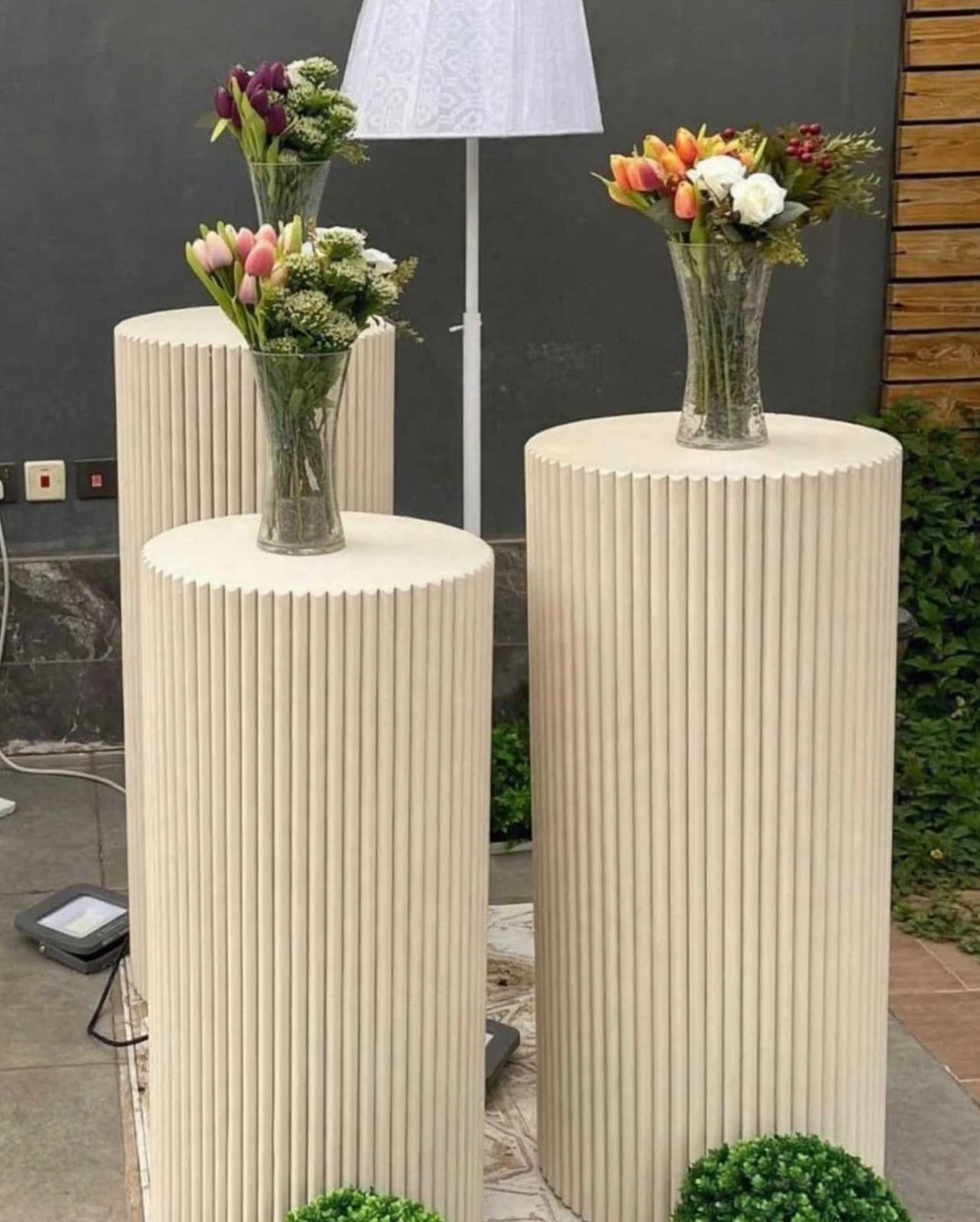 Fiber Pote Flowers for Wedding and Event Decoration