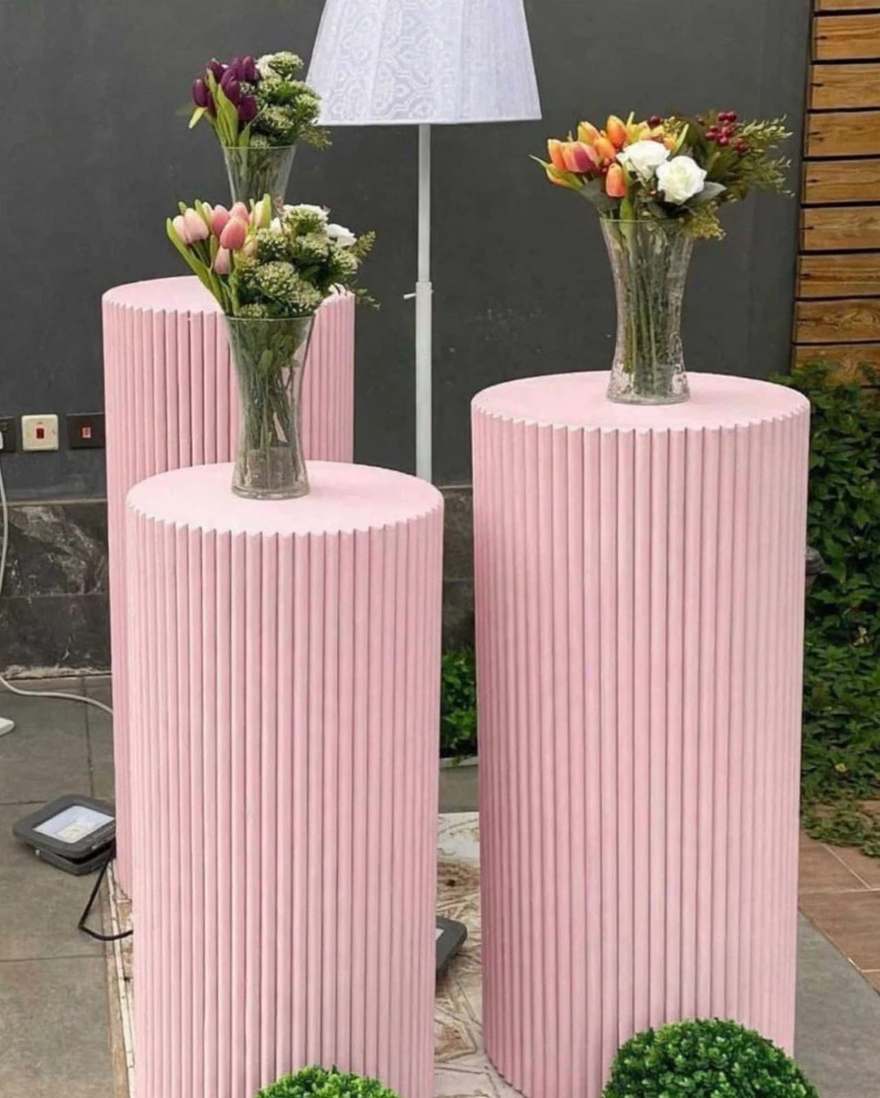 Fiber Pote Flowers for Wedding and Event Decoration