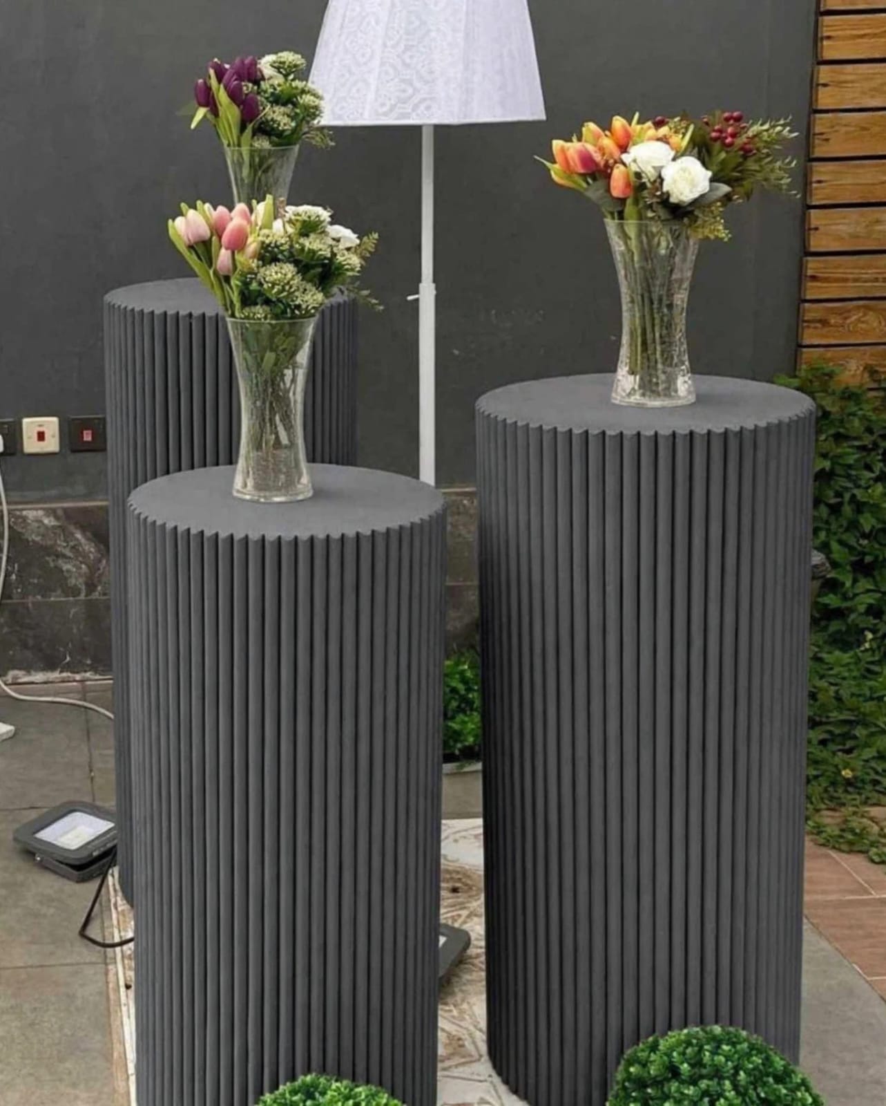 Fiber Pote Flowers for Wedding and Event Decoration
