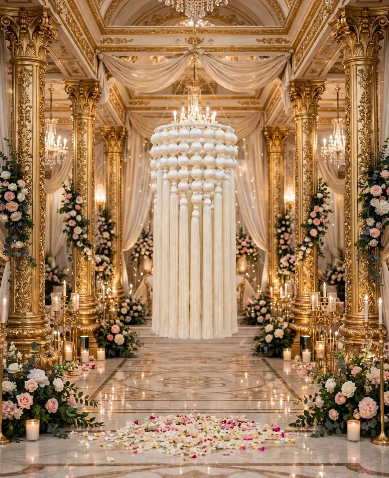 Fabric Tassel Hanging Decoration for Weddings and Events